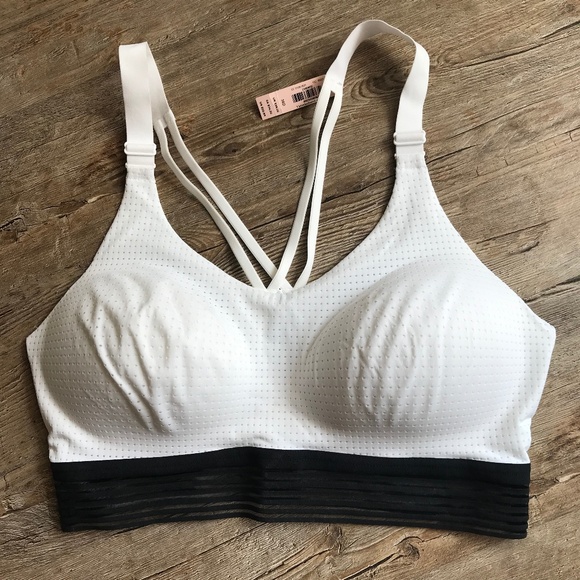 white mesh sports bra